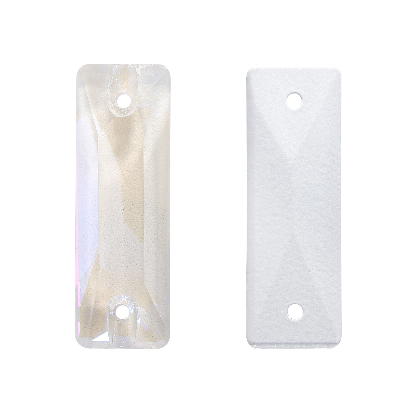 Electric Neon White Cosmic Baguette Shape High Quality Glass Sew-on Rhinestones WholesaleRhinestone