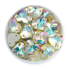 Crystal Phantom Heart Shape High Quality Glass Sew-on Rhinestones WholesaleRhinestone