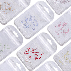 Navette Shape Multi Colors Small Size Glass Beveled Flat Back Fancy Rhinestones For Nail Art WholesaleRhinestone