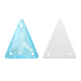 Electric Neon Aquamarine Slim Triangle Shape High Quality Glass Sew-on Rhinestones WholesaleRhinestone