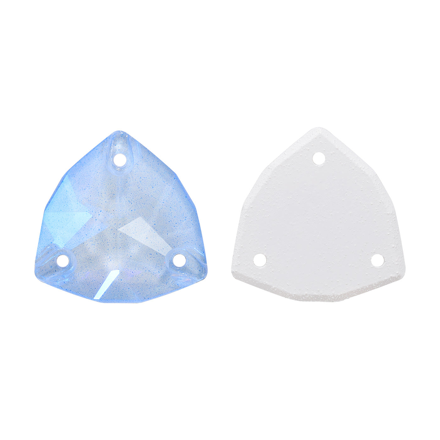 Electric Neon Light Blue Trilliant Shape High Quality Glass Sew-on Rhinestones WholesaleRhinestone