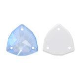 Electric Neon Light Blue Trilliant Shape High Quality Glass Sew-on Rhinestones WholesaleRhinestone