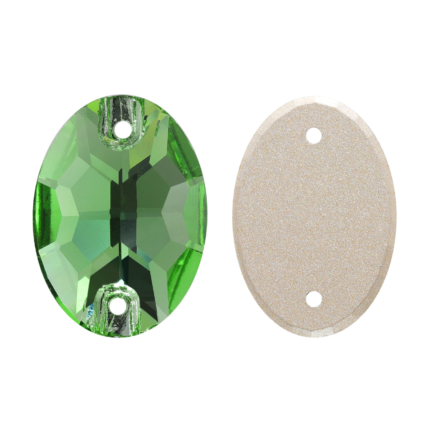 Peridot Oval Shape High Quality Glass Sew-on Rhinestones WholesaleRhinestone