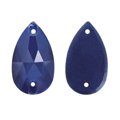 Mocha Sapphireドロップシェイプ高品質のガラス縫製ラインストーン