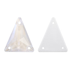 Electric Neon White Slim Triangle Shape High Quality Glass Sew-on Rhinestones WholesaleRhinestone