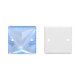 Electric Neon Light Blue Square Shape High Quality Glass Sew-on Rhinestones WholesaleRhinestone