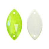 Electric Neon Jonquil Navette Shape High Quality Glass Sew-on Rhinestones WholesaleRhinestone