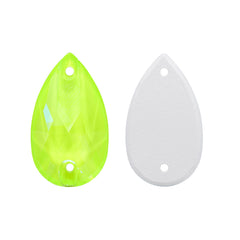 Electric Neon Jonquil Drop Shape High Quality Glass Sew-on Rhinestones WholesaleRhinestone