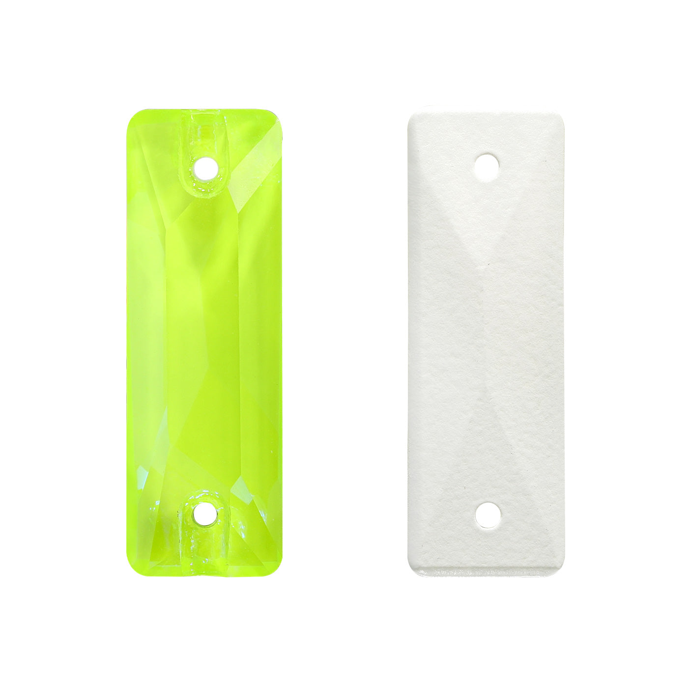 Electric Neon Jonquil Cosmic Baguette Shape High Quality Glass Sew-on Rhinestones WholesaleRhinestone
