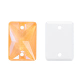 Electric Neon Sunflower Rectangle Shape High Quality Glass Sew-on Rhinestones WholesaleRhinestone