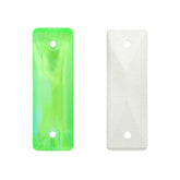 Electric Neon Peridot Cosmic Baguette Shape High Quality Glass Sew-on Rhinestones WholesaleRhinestone