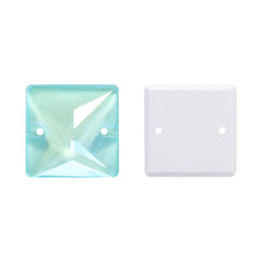 Electric Neon Light Azore Square Shape High Quality Glass Sew-on Rhinestones WholesaleRhinestone