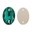 Emerald Oval Shape High Quality Glass Sew-on Rhinestones WholesaleRhinestone
