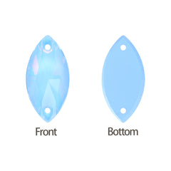Light Sapphire AM Navette Shape High Quality Glass Sew-on Rhinestones WholesaleRhinestone