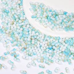 RNB004 Rainbow Effect Peanut Beads Shape Glass Seed Beads WholesaleRhinestone