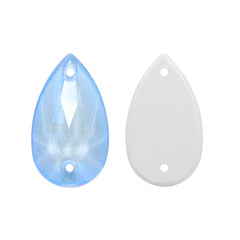 Electric Neon Light Blue Drop Shape High Quality Glass Sew-on Rhinestones WholesaleRhinestone