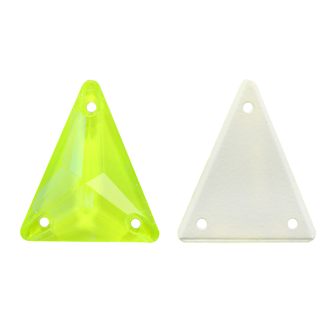 Electric Neon Jonquil Slim Triangle Shape High Quality Glass Sew-on Rhinestones WholesaleRhinestone
