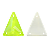 Electric Neon Jonquil Slim Triangle Shape High Quality Glass Sew-on Rhinestones WholesaleRhinestone