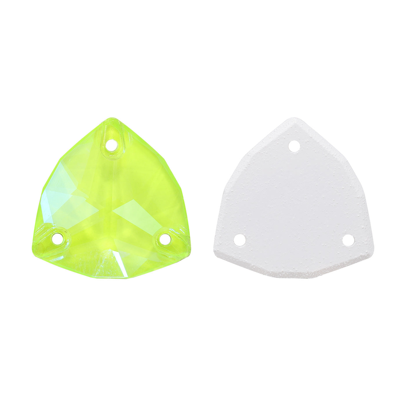 Electric Neon Jonquil Trilliant Shape High Quality Glass Sew-on Rhinestones WholesaleRhinestone