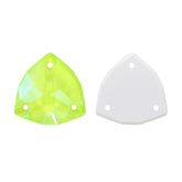 Electric Neon Jonquil Trilliant Shape High Quality Glass Sew-on Rhinestones WholesaleRhinestone