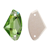 Peridot Galactic Shape High Quality Glass Sew-on Rhinestones WholesaleRhinestone