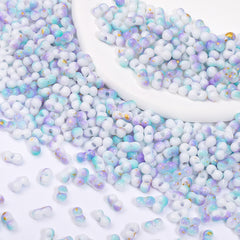 RNB007 Rainbow Effect Peanut Beads Shape Glass Seed Beads WholesaleRhinestone