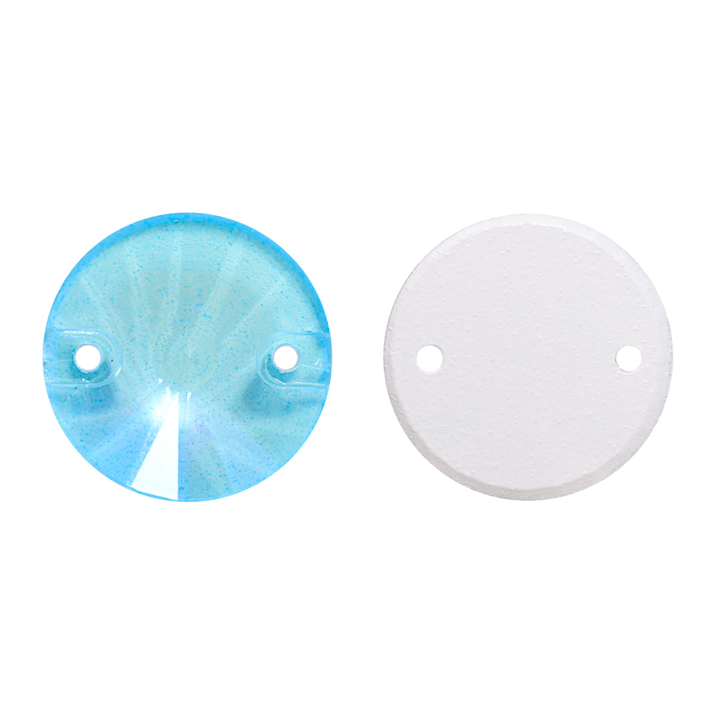 Electric Neon Aquamarine Rivoli Shape High Quality Glass Sew-on Rhinestones WholesaleRhinestone