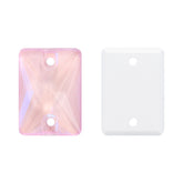 Sähkö neon kevyt ruusu suorakulmio Muotoile korkealaatuista lasi-ompelua