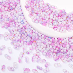 RNB010 Rainbow Effect Peanut Beads Shape Glass Seed Beads WholesaleRhinestone