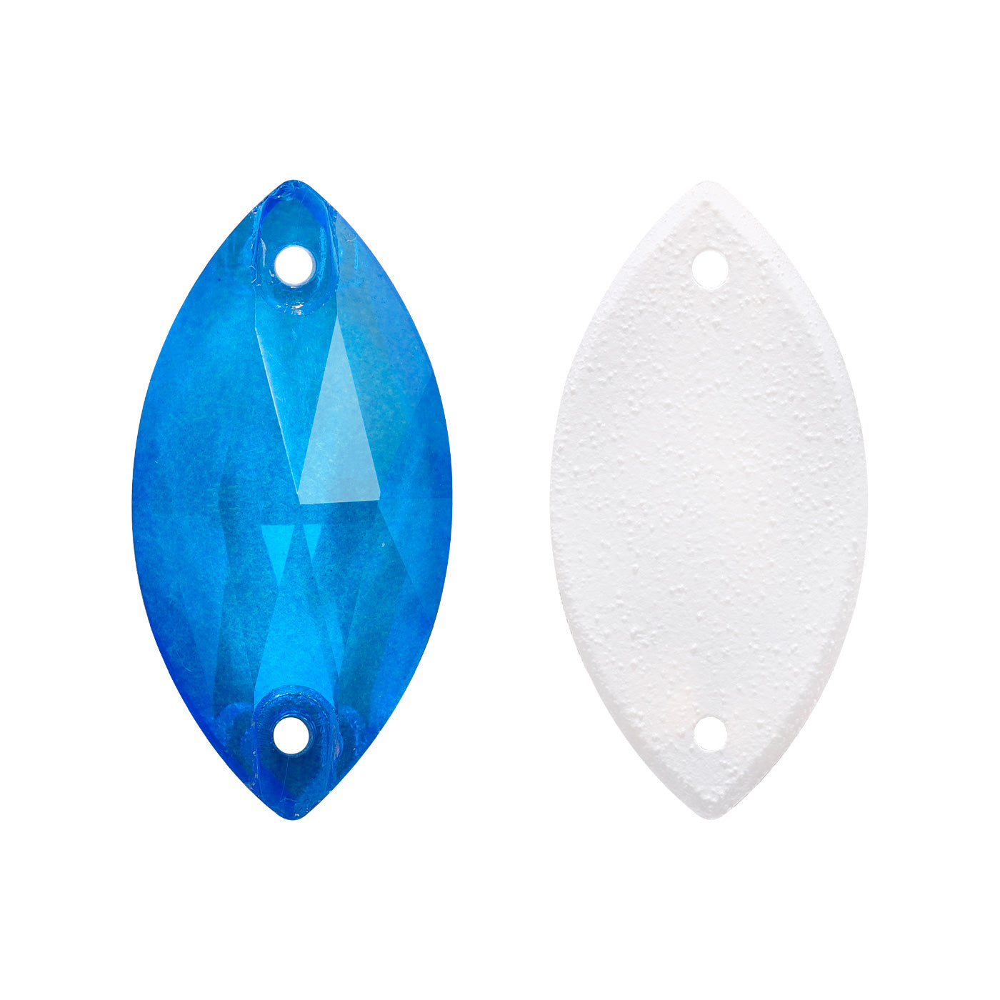 Electric Neon Blue Navette Shape High Quality Glass Sew-on Rhinestones WholesaleRhinestone