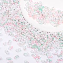 RNB011 Rainbow Effect Peanut Beads Shape Glass Seed Beads WholesaleRhinestone