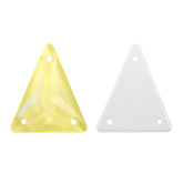 Electric Neon Light Topaz Slim Triangle Shape High Quality Glass Sew-on Rhinestones WholesaleRhinestone