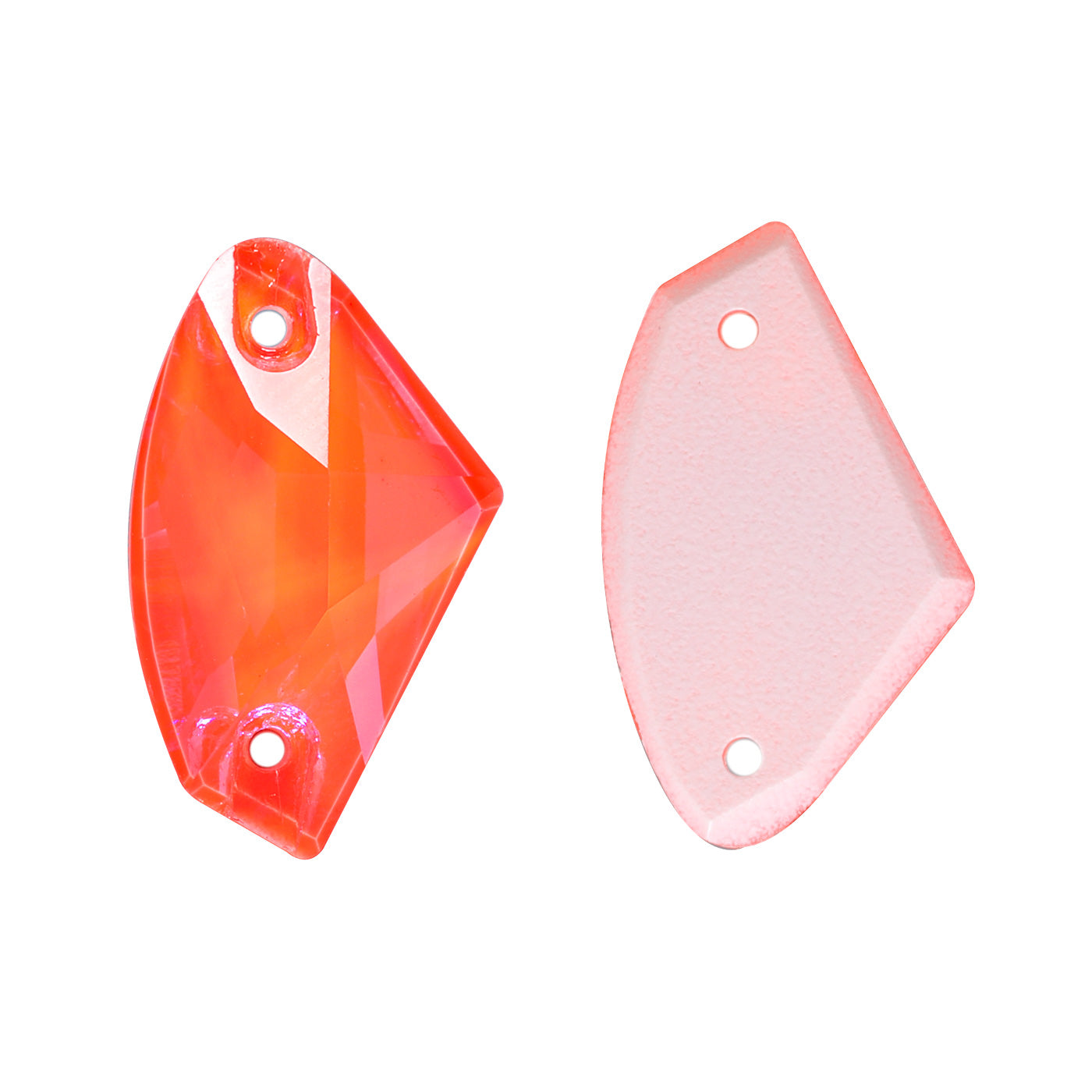 Electric Neon Orange Yellow Galactic Shape High Quality Glass Sew-on Rhinestones WholesaleRhinestone