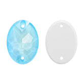 Electric Neon Aquamarine Oval Shape High Quality Glass Sew-on Rhinestones WholesaleRhinestone
