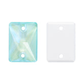 Electric Neon Light Azore Rectangle Shape High Quality Glass Sew-on Rhinestones WholesaleRhinestone