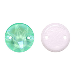 Electric Neon Greenwrap XIRIUS Round Shape High Quality Glass Sew-on Rhinestones