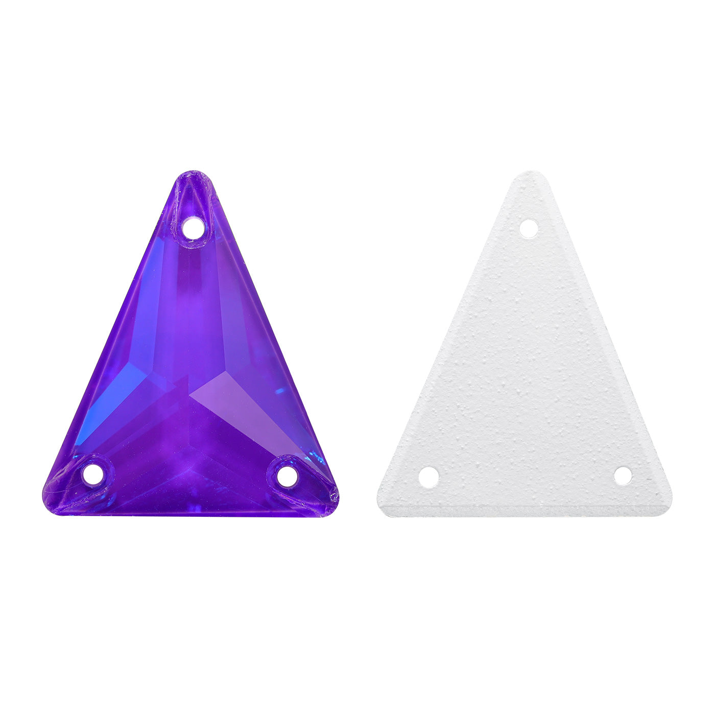 Electric Neon Violet Slim Triangle Shape High Quality Glass Sew-on Rhinestones WholesaleRhinestone