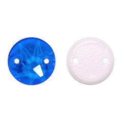 Electric Neon Blue XIRIUS Round Shape High Quality Glass Sew-on Rhinestones WholesaleRhinestone