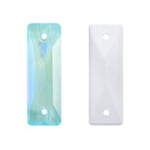 Electric Neon Light Azore Cosmic Baguette Shape High Quality Glass Sew-on Rhinestones WholesaleRhinestone