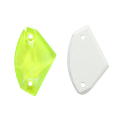 Electric Neon Jonquil Galactic Shape High Quality Glass Sew-on Rhinestones WholesaleRhinestone