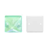 Electric Neon Greenwrap Square Shape High Quality Glass Sew-on Rhinestones WholesaleRhinestone