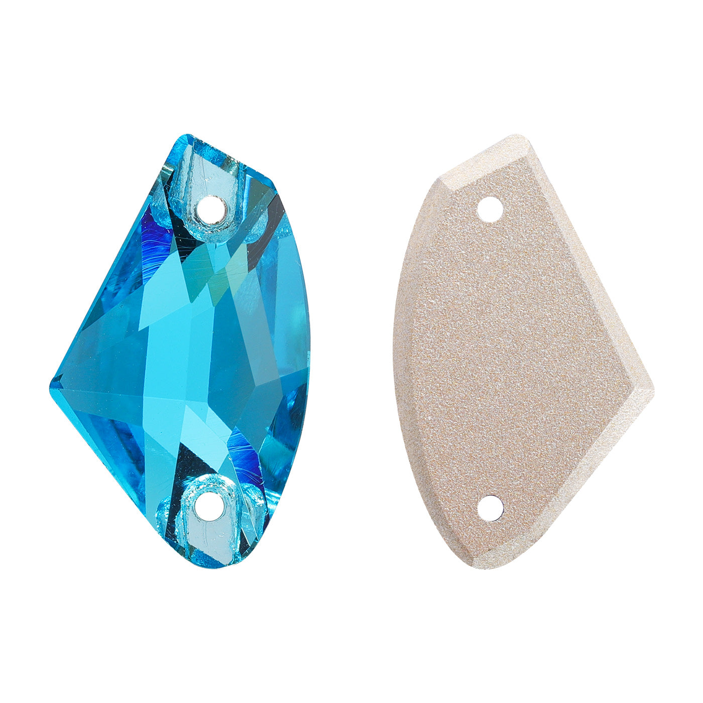 Aquamarine Galactic Shape High Quality Glass Sew-on Rhinestones WholesaleRhinestone