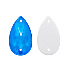 Electric Neon Blue Drop Shape High Quality Glass Sew-on Rhinestones WholesaleRhinestone
