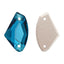 Indicolite Galactic Shape High Quality Glass Sew-on Rhinestones WholesaleRhinestone