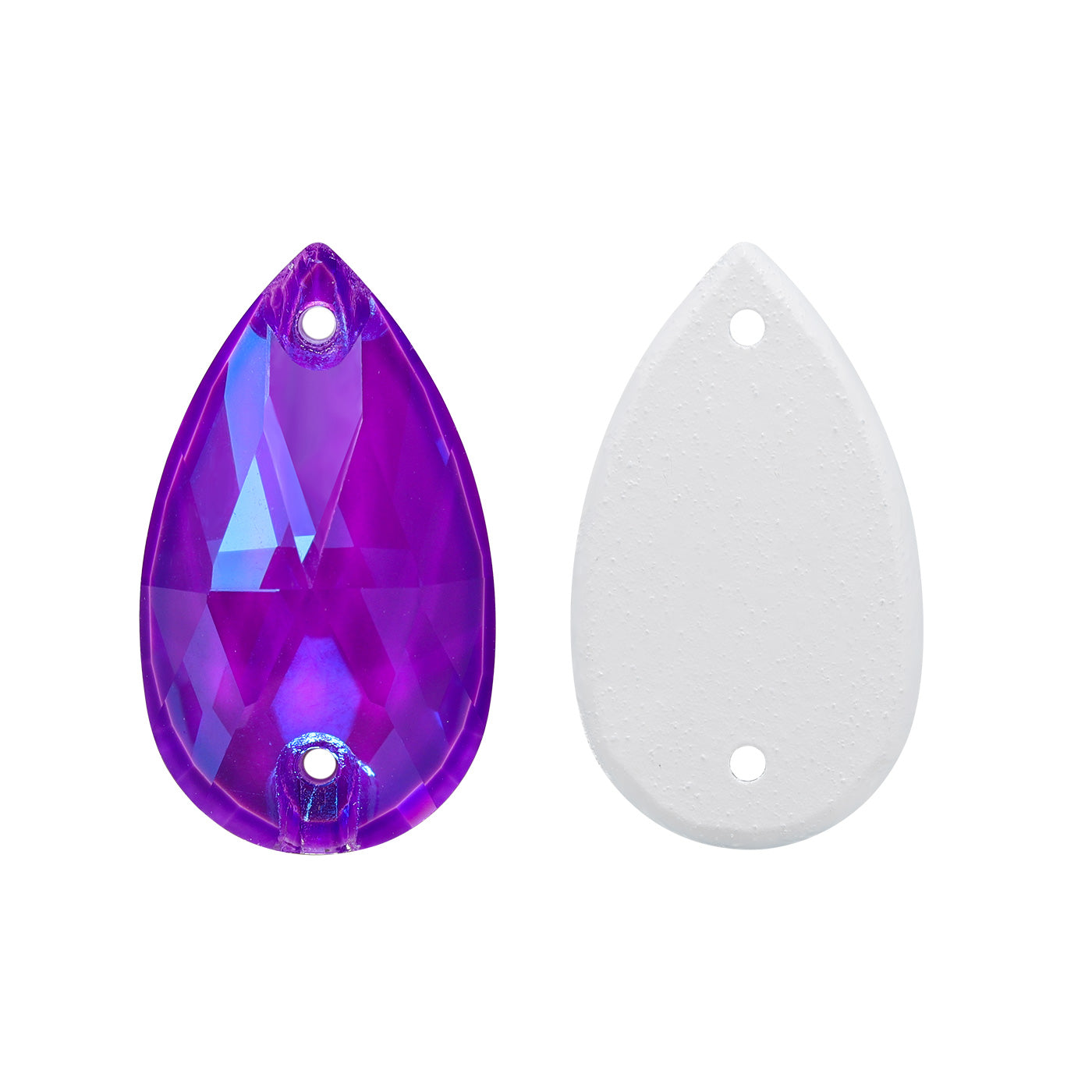 Electric Neon Violet Drop Shape High Quality Glass Sew-on Rhinestones WholesaleRhinestone