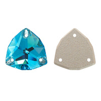 Aquamarine Trilliant Shape High Quality Glass Sew-on Rhinestones WholesaleRhinestone