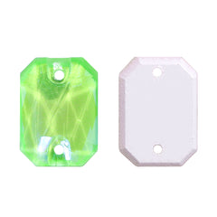 Electric Neon Peridot Octagon Shape High Quality Glass Sew-on Rhinestones WholesaleRhinestone