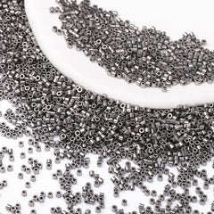 Metallic Hematite Luster Color Hight Quality Glass Cylinder Seed Beads 1.6 MM Size JS3002 WholesaleRhinestone