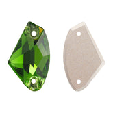 Fern Green Galactic Shape High Quality Glass Sew-on Rhinestones WholesaleRhinestone