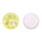 Electric Neon Light Topaz XIRIUS Round Shape High Quality Glass Sew-on Rhinestones WholesaleRhinestone